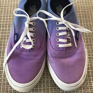 Van’s Purple And Light Blue Ombré Size 7.5